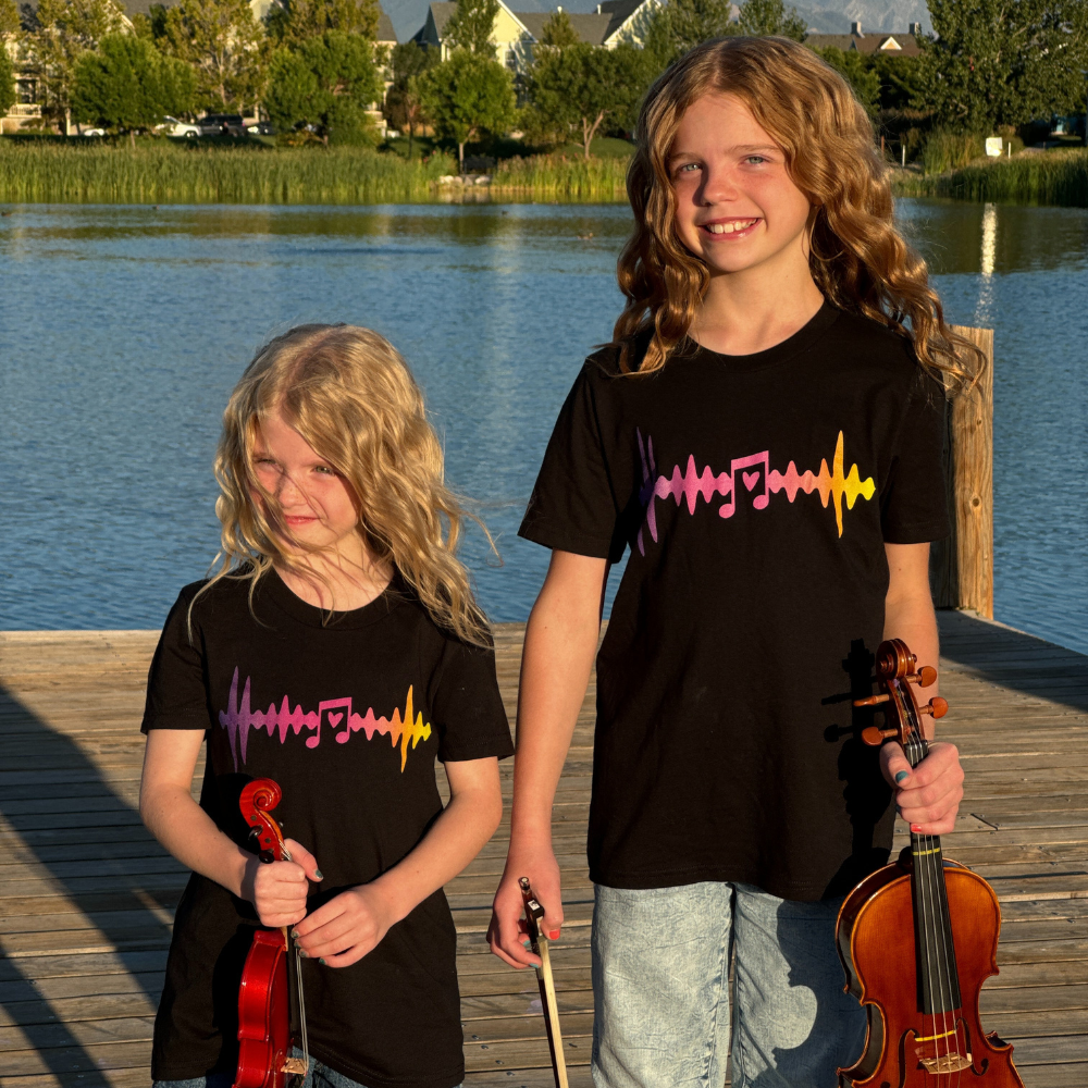 Youth Colorful Heartbeat | love music |Youth Short Sleeve T-Shirt