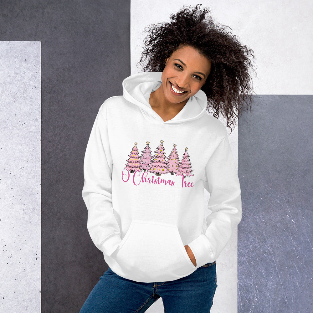 O Christmas Tree Pink Trees Unisex Hoodie