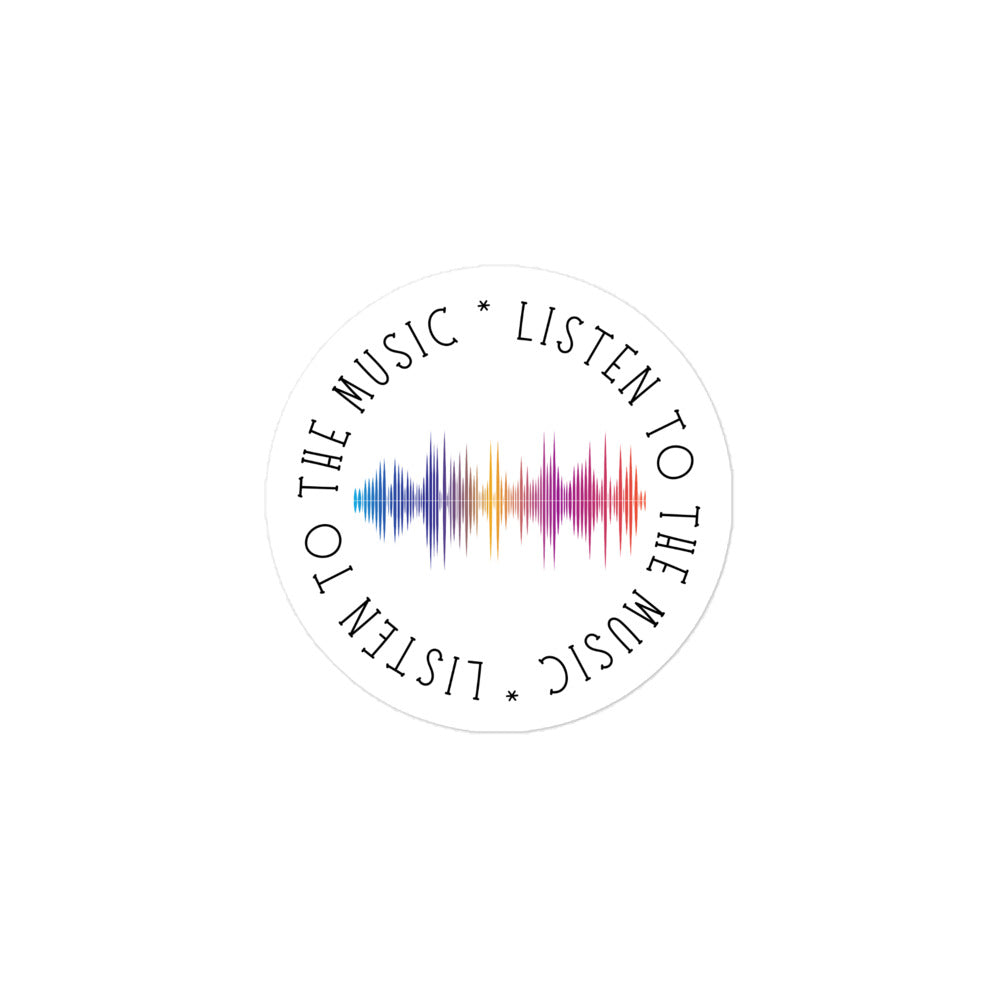 Listen to the Music Sticker | Sound Wave