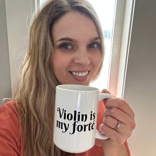 Violin is My Forte' Mug | White Glossy Mug